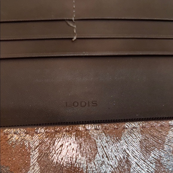 Lodis Metallic Animal Print Wallet - Picture 5 of 7